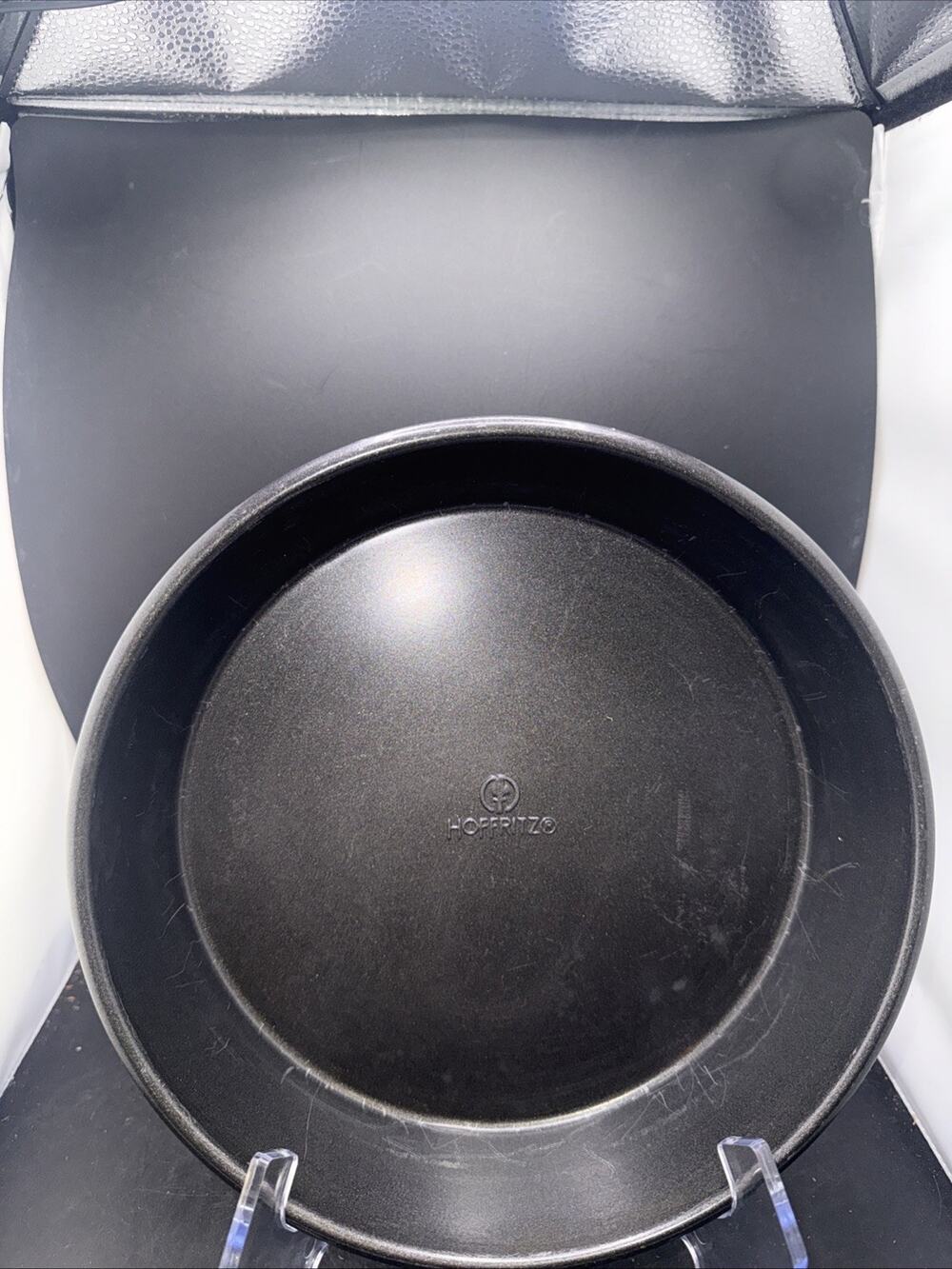 Vintage Hoffritz 9” Round Nonstick Pizza Pan Baking Tray Black Steel Bakeware